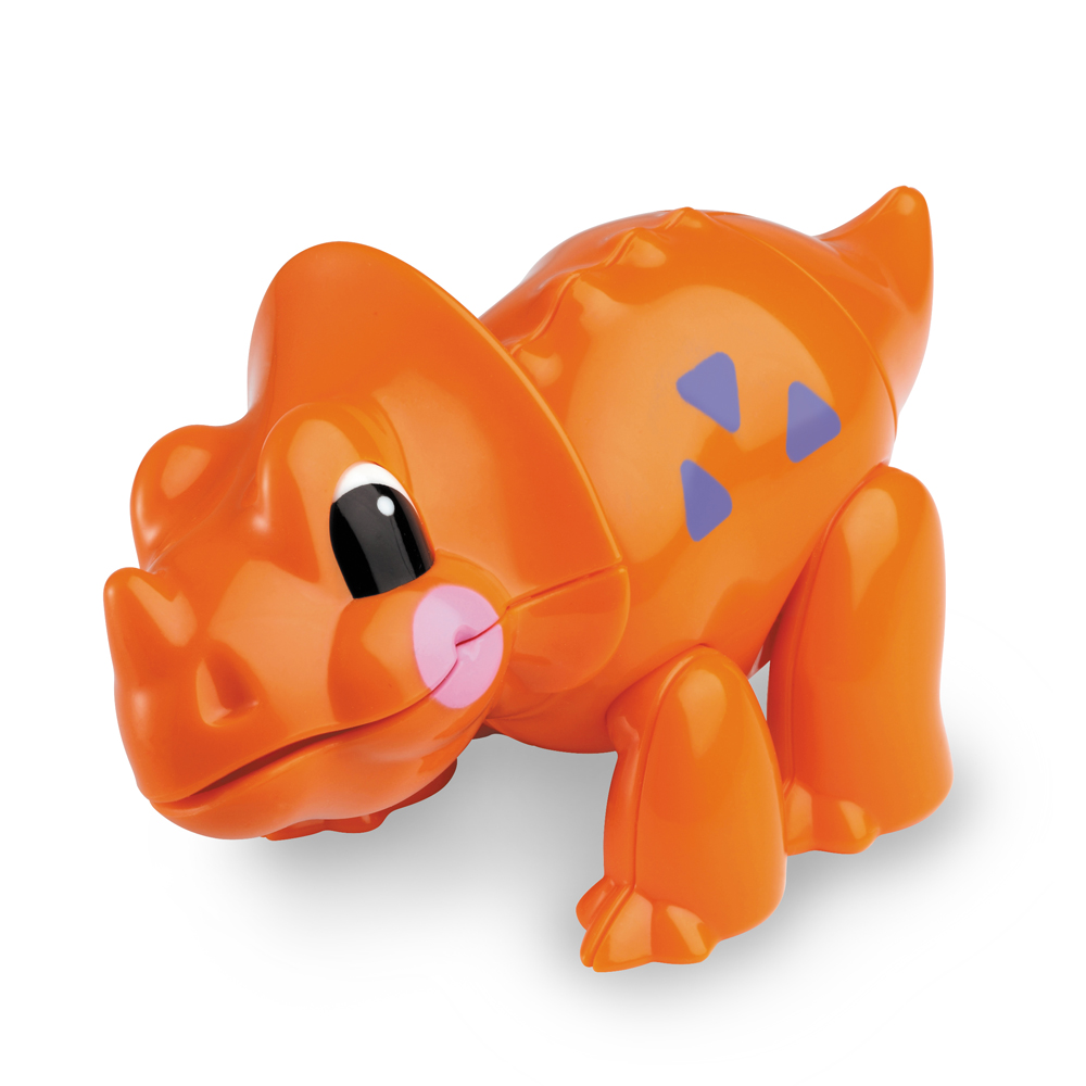 Toy orange Triceratops - First Friends - 1-5 years.