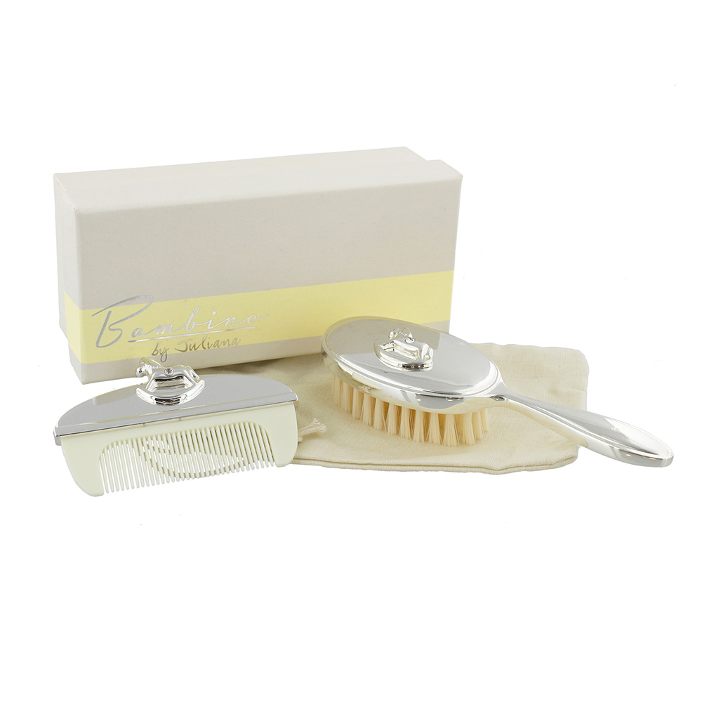 Bambino Silver plated brush and comb