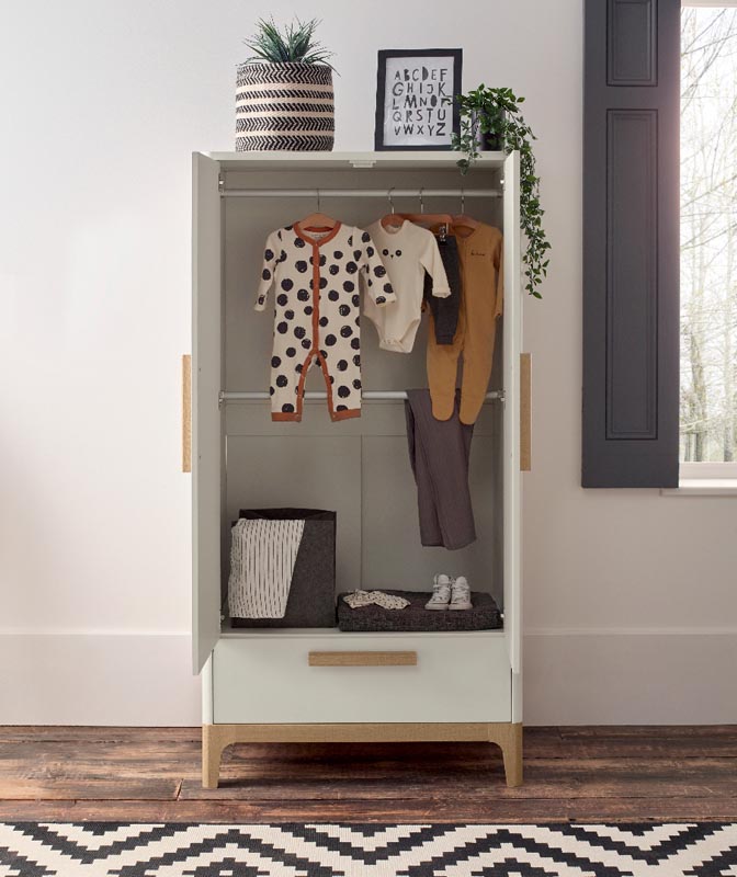 Mamas & Papas Wardrobe - Caprio White/Natural