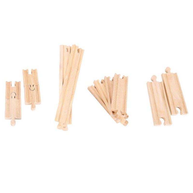 Комплект от дървени ЖП релси - Прави и разклоняващи