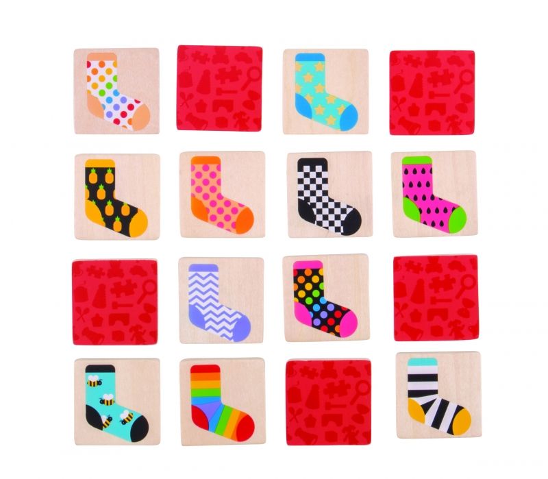 Дървена мемо игра - Чорапи