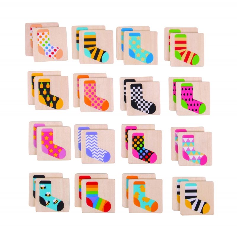 Дървена мемо игра - Чорапи
