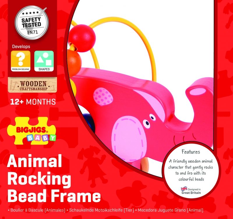 Дървена играчка за бутане Слонче