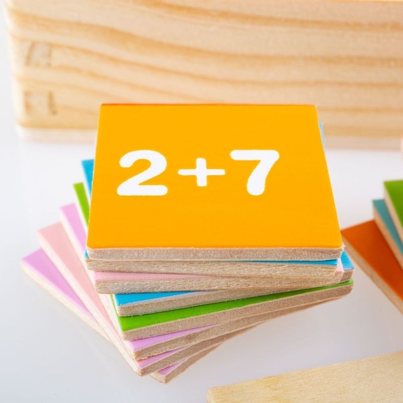 Дървена игра -  Събиране и изваждане