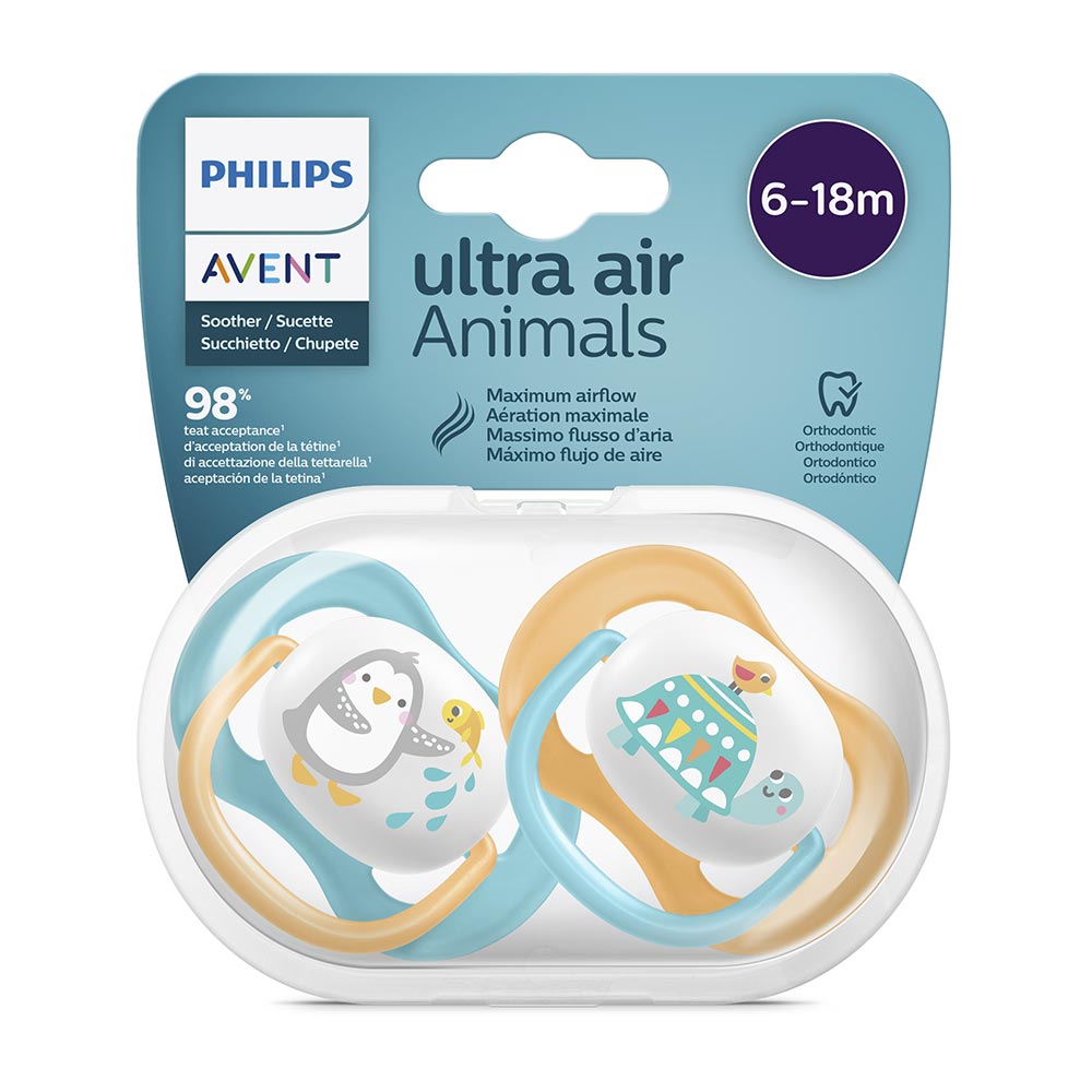 Залъгалки Ultra Air Animals 6-18м с декор Пингвин и Костенурка