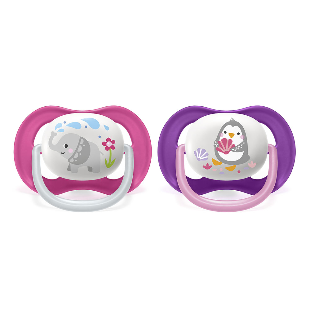 Залъгалки Ultra Air Animals 6-18м с декор Слон и Пингвин