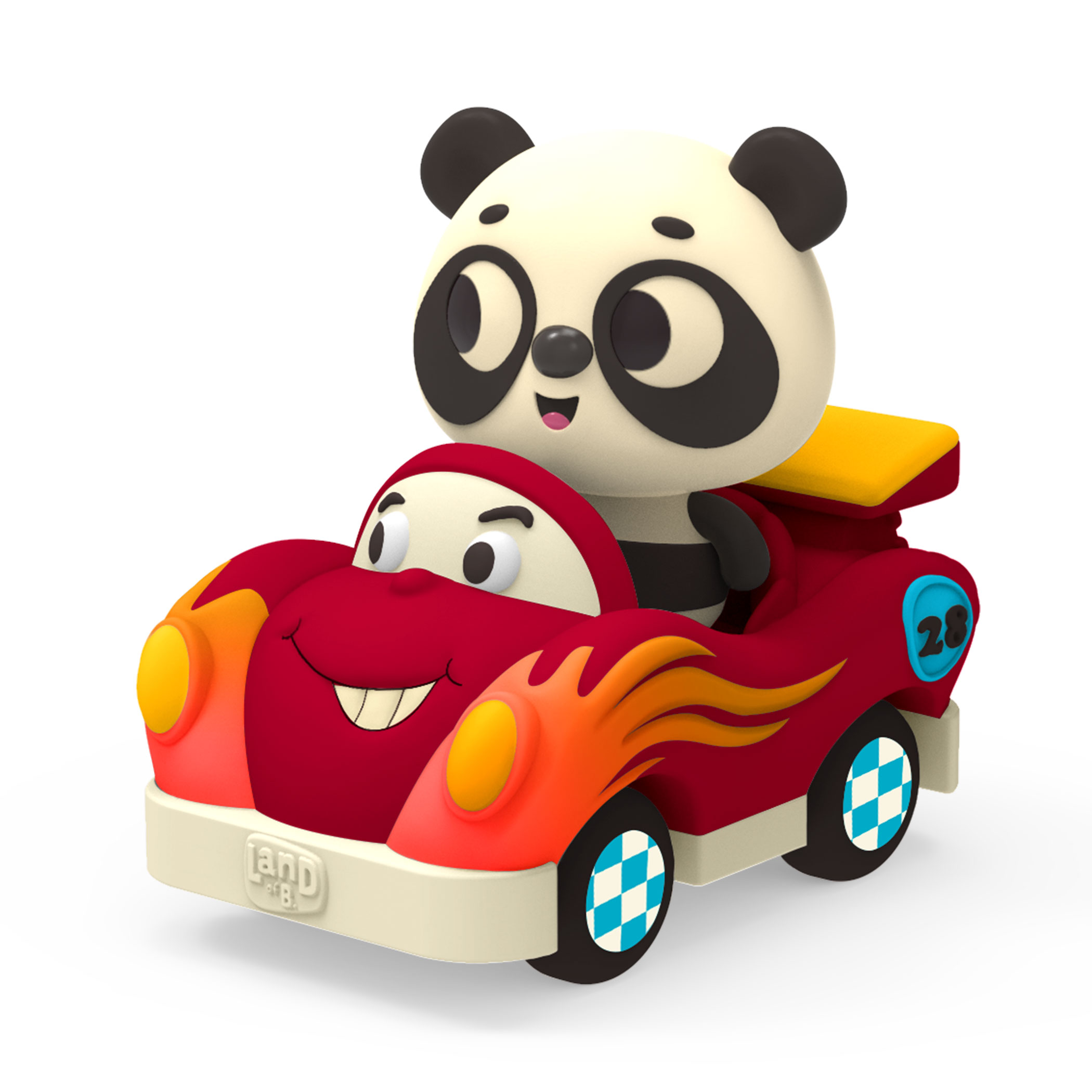 Car and Figure Set - Sports Car and Panda