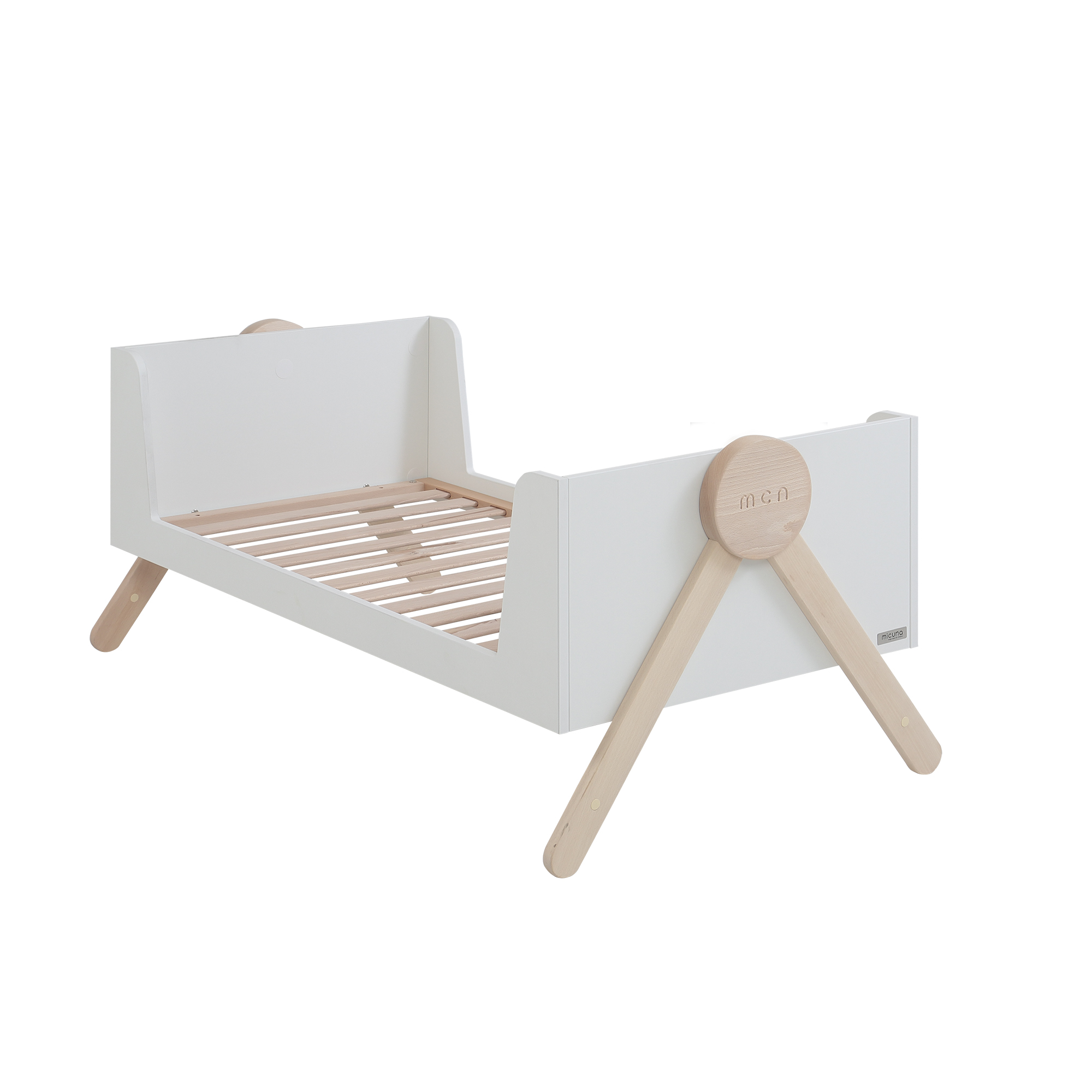 MICUNA Transforming children’s bed BIG SWING COT, 70/140 cm - white/scandinavian