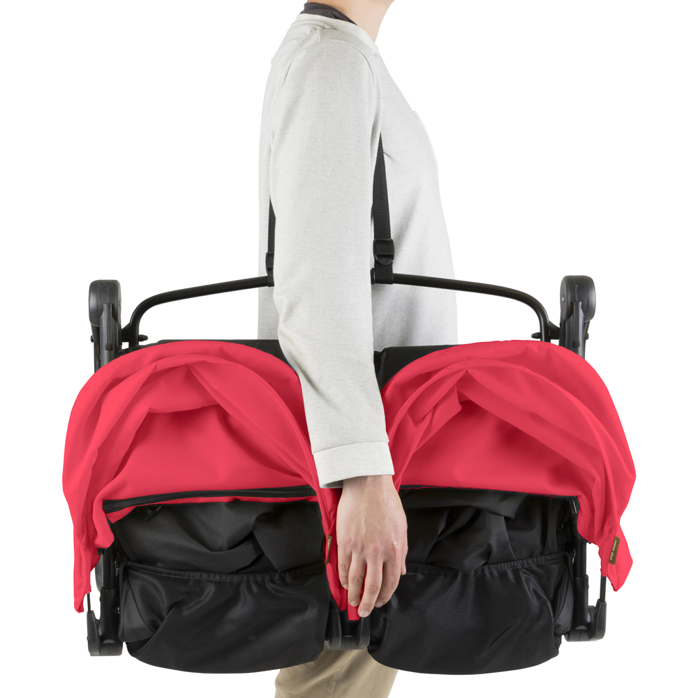 Mountain Buggy Количка за две деца Nano DUO Ruby (черно и червено)