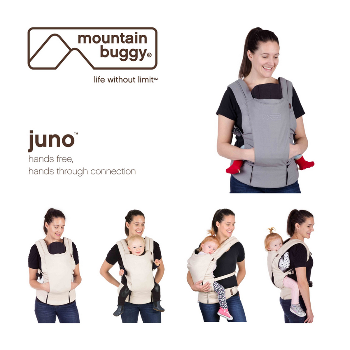 Кенгуру - Ерго раница Juno Carrier, сиво