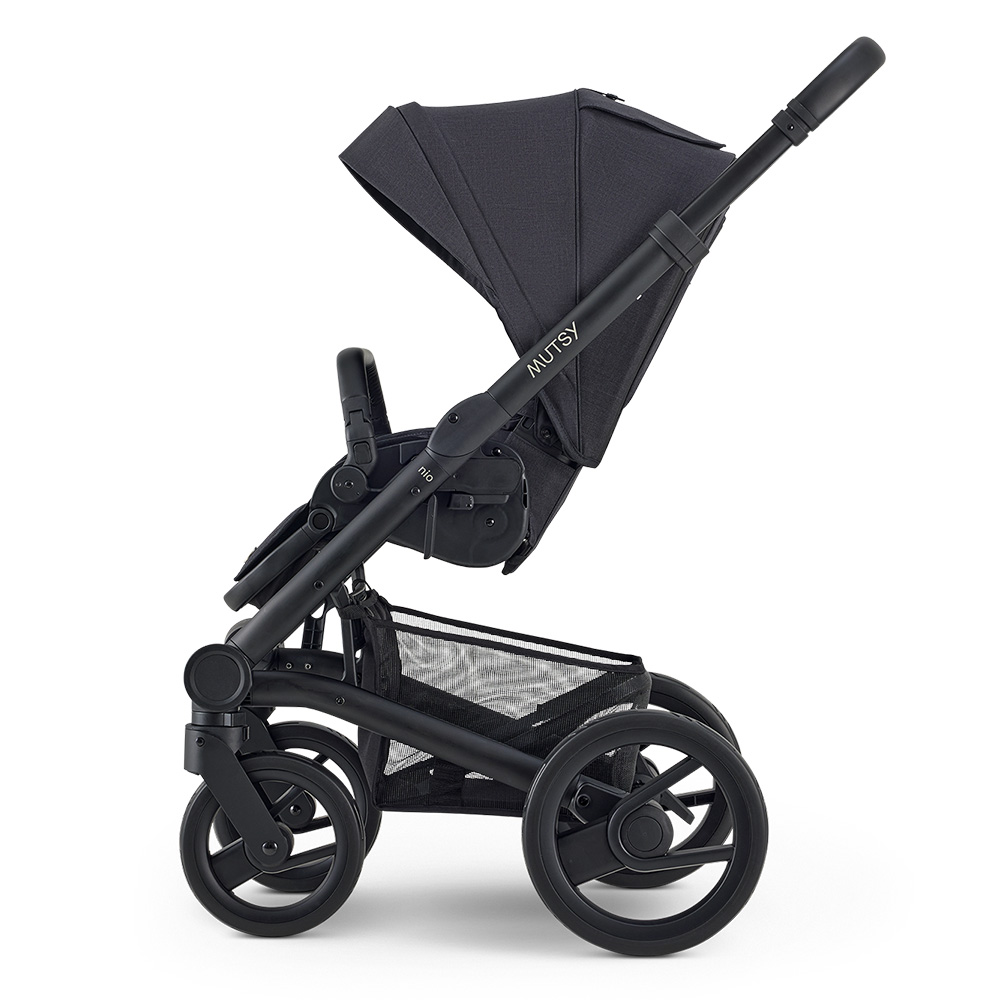 Mutsy NIO North Black ПАКЕТ Шаси със седалка + Кош за новородено