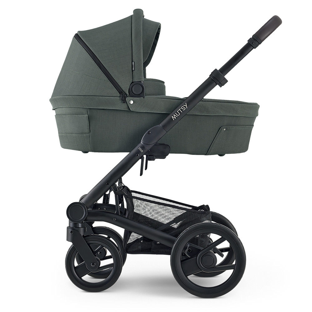 Mutsy NIO Pine Green ПАКЕТ Шаси със седалка + Кош за новородено