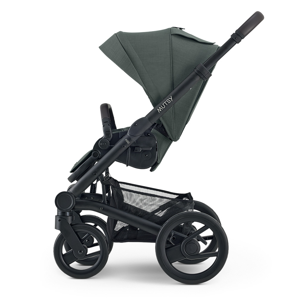 Mutsy NIO Pine Green ПАКЕТ Шаси със седалка + Кош за новородено