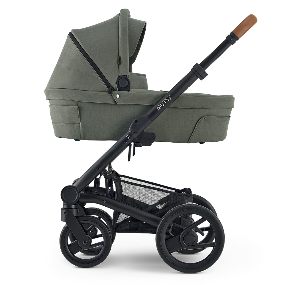 Mutsy NIO Sea Green ПАКЕТ Шаси със седалка + Кош за новородено