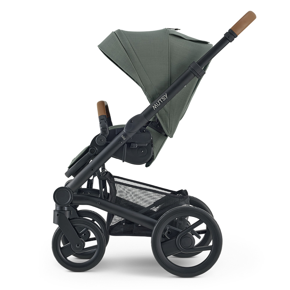 Mutsy NIO Sea Green ПАКЕТ Шаси със седалка + Кош за новородено