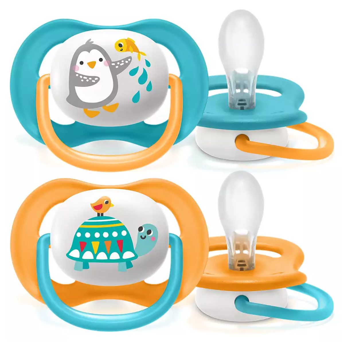 Залъгалки Ultra Air Animals 6-18м с декор Пингвин и Костенурка