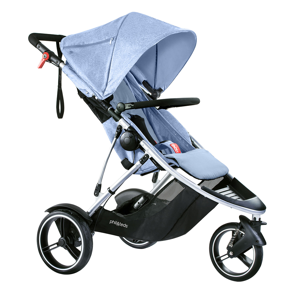 Phil & Teds Dash V5 Stroller for one or more children, blue
