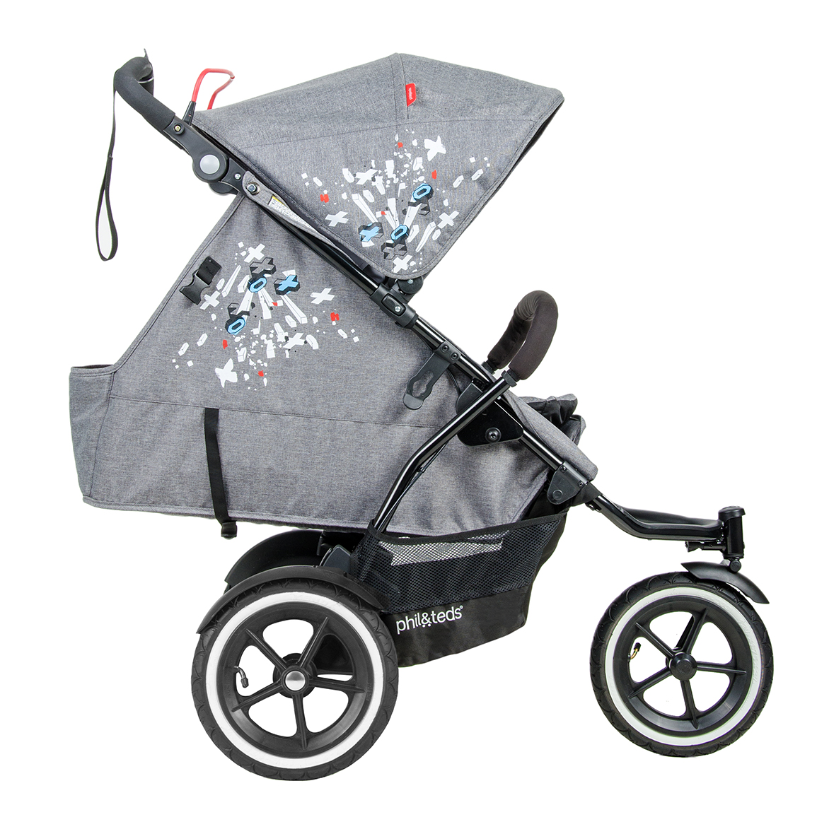 Phil & Teds Stroller Sport V5 for one or born children, graffiti