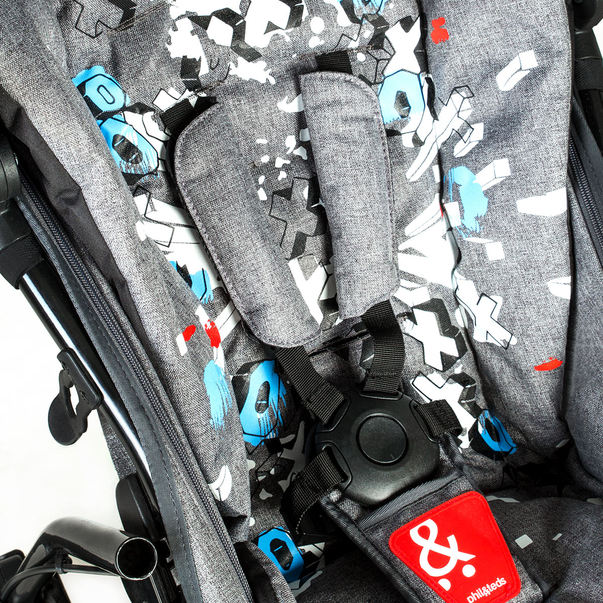 Phil & Teds Stroller Sport V5 for one or born children, graffiti