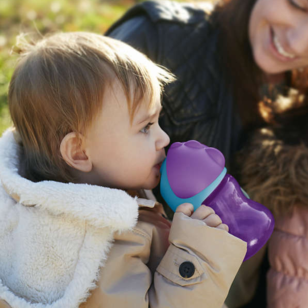 Philips AVENT Чаша със сламка 200 мл, с дръжки, 9м+, ЛИЛАВА