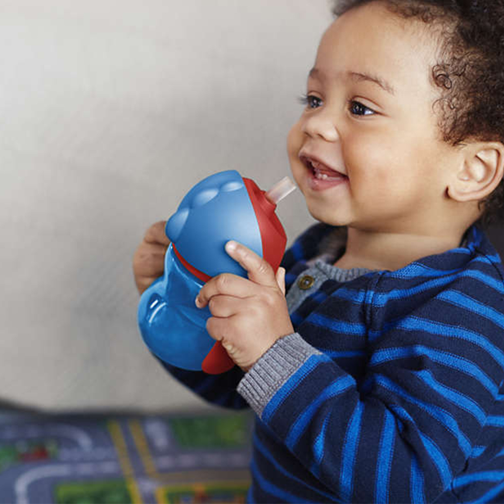 Philips AVENT Чаша със сламка 200 мл, с дръжки, 9м+, СИНЯ