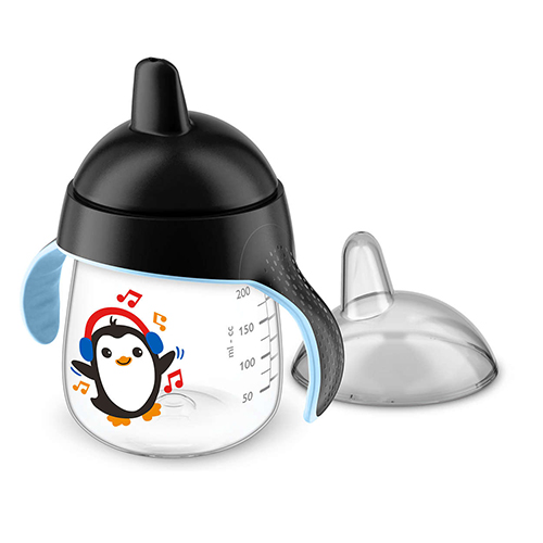 Philips AVENT Non-spill cup with hard tip 260 ml, 12m+, Penguin, black