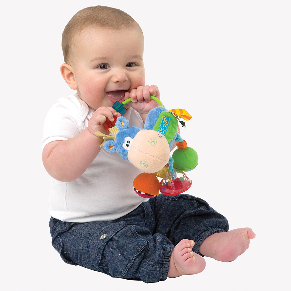 PLAYGRO Дрънкалка кончето Хоп Троп, 3м+, Синя