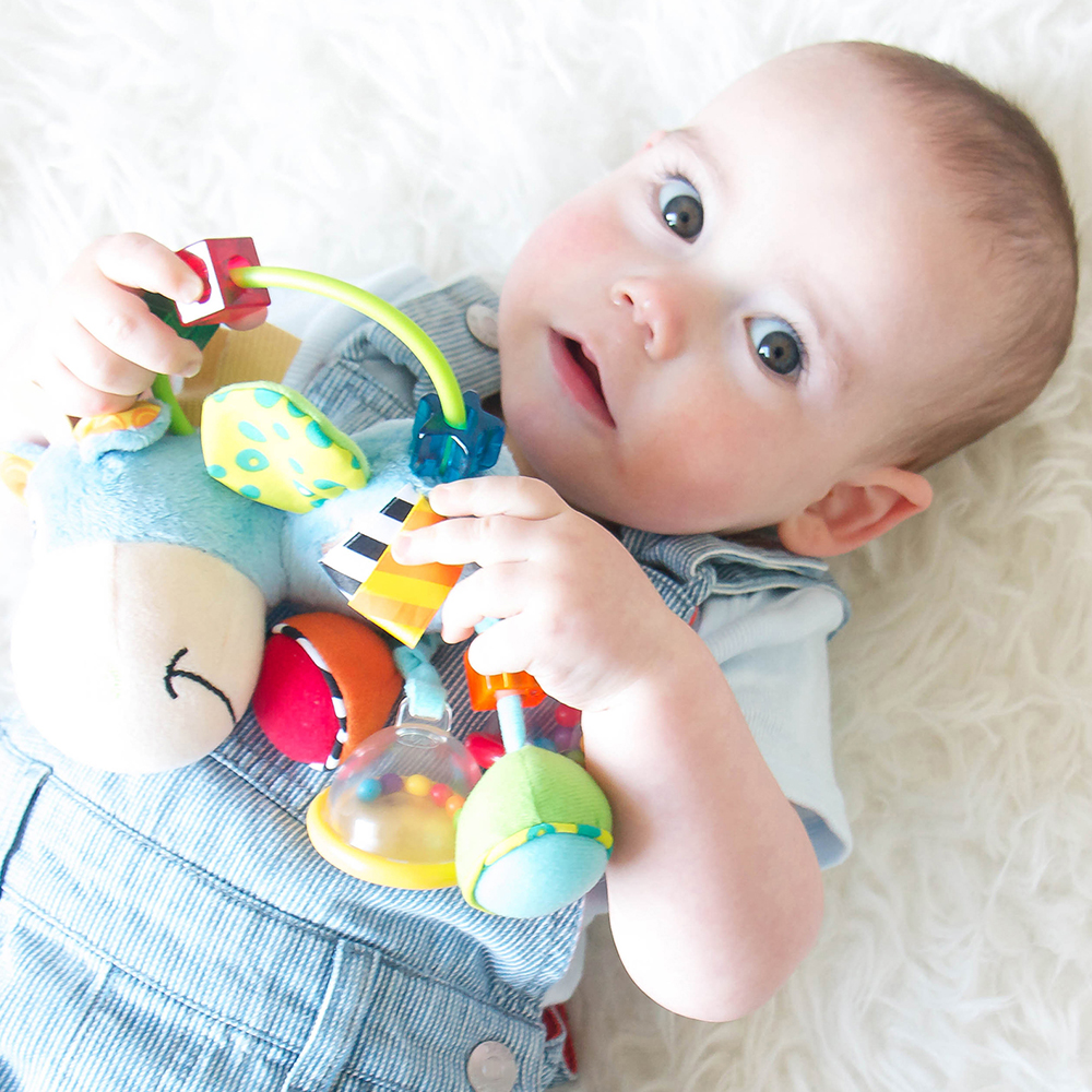 PLAYGRO Дрънкалка кончето Хоп Троп, 3м+, Синя