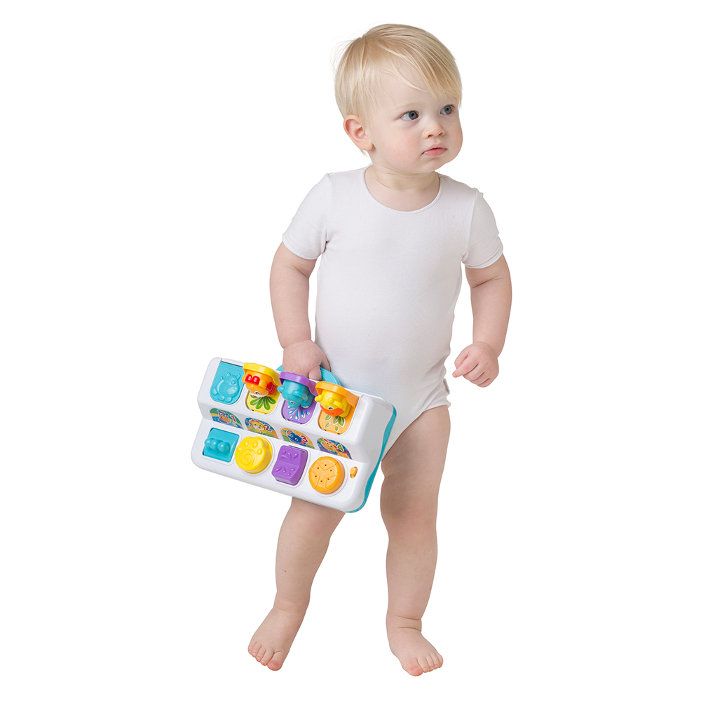 Музикална играчка със светлини Изскачащи животни 12-36м