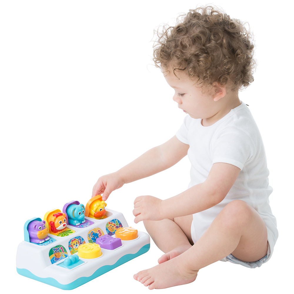 Музикална играчка със светлини Изскачащи животни 12-36м