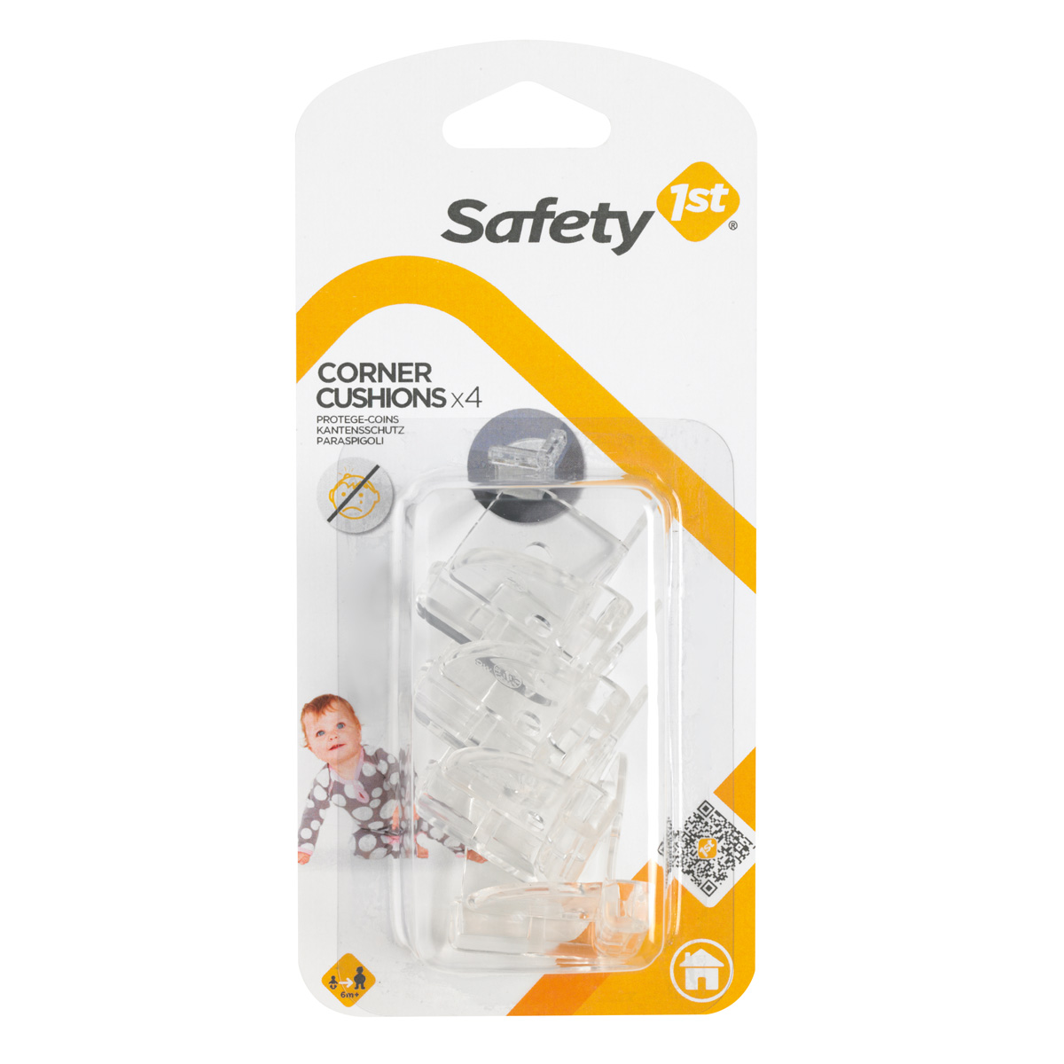 SAFETY 1st Пластмасови прозрачни протектори за ъгли и ръбове (4 бр./оп.)