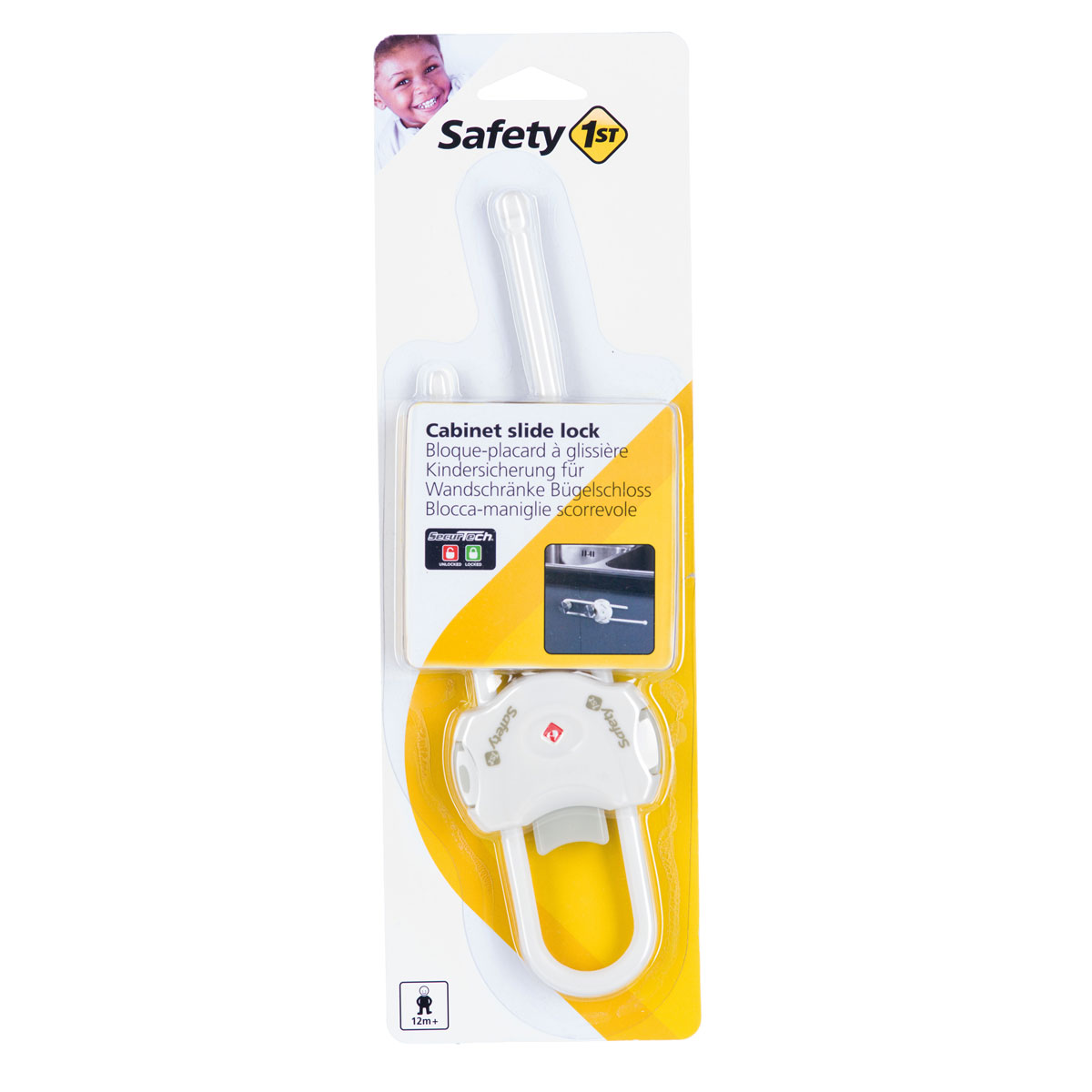 SAFETY 1st Устройство за заключване на шкаф с плъзгач – бял цвят