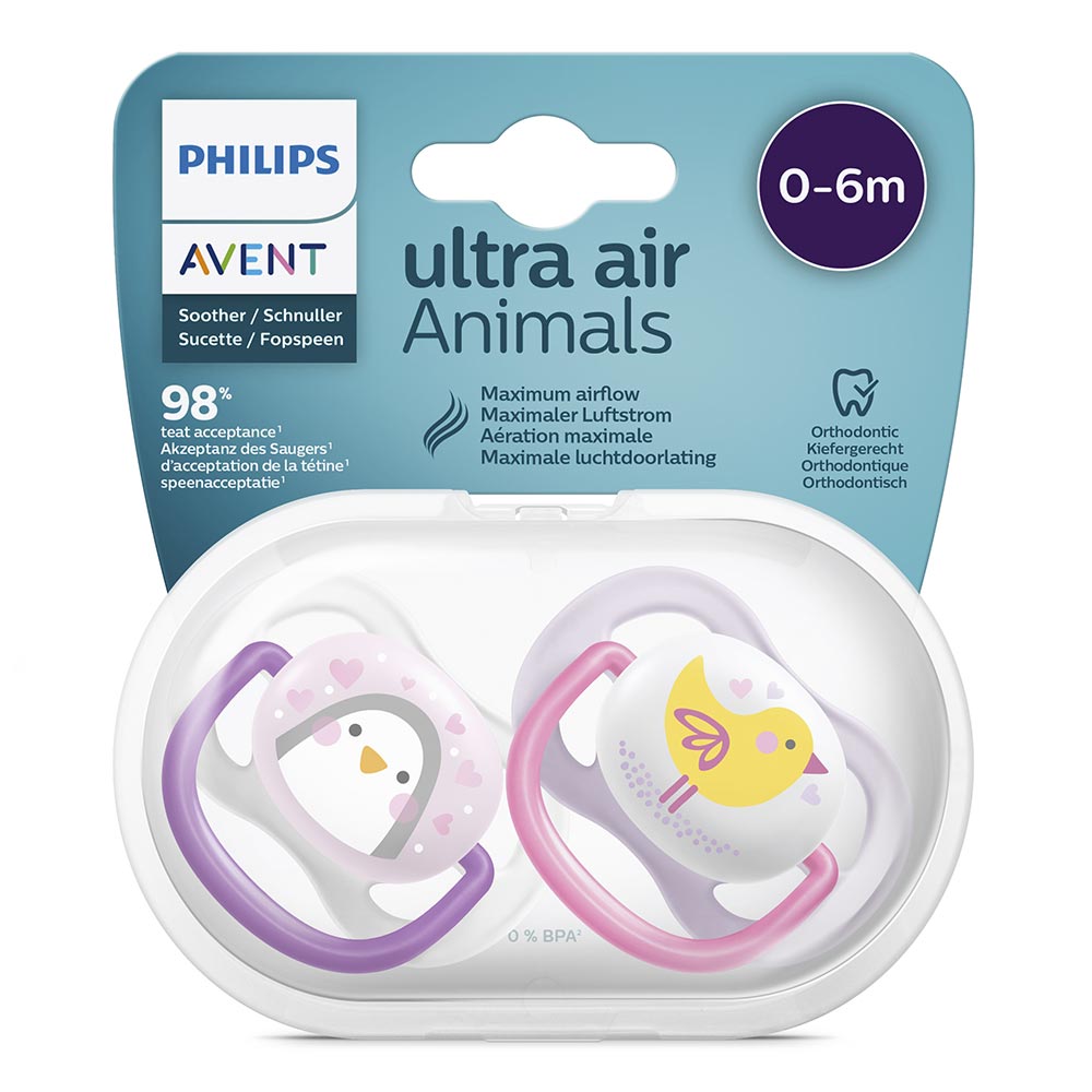 Залъгалки Ultra Air Animals 0-6м с декор Пингвин и Птица
