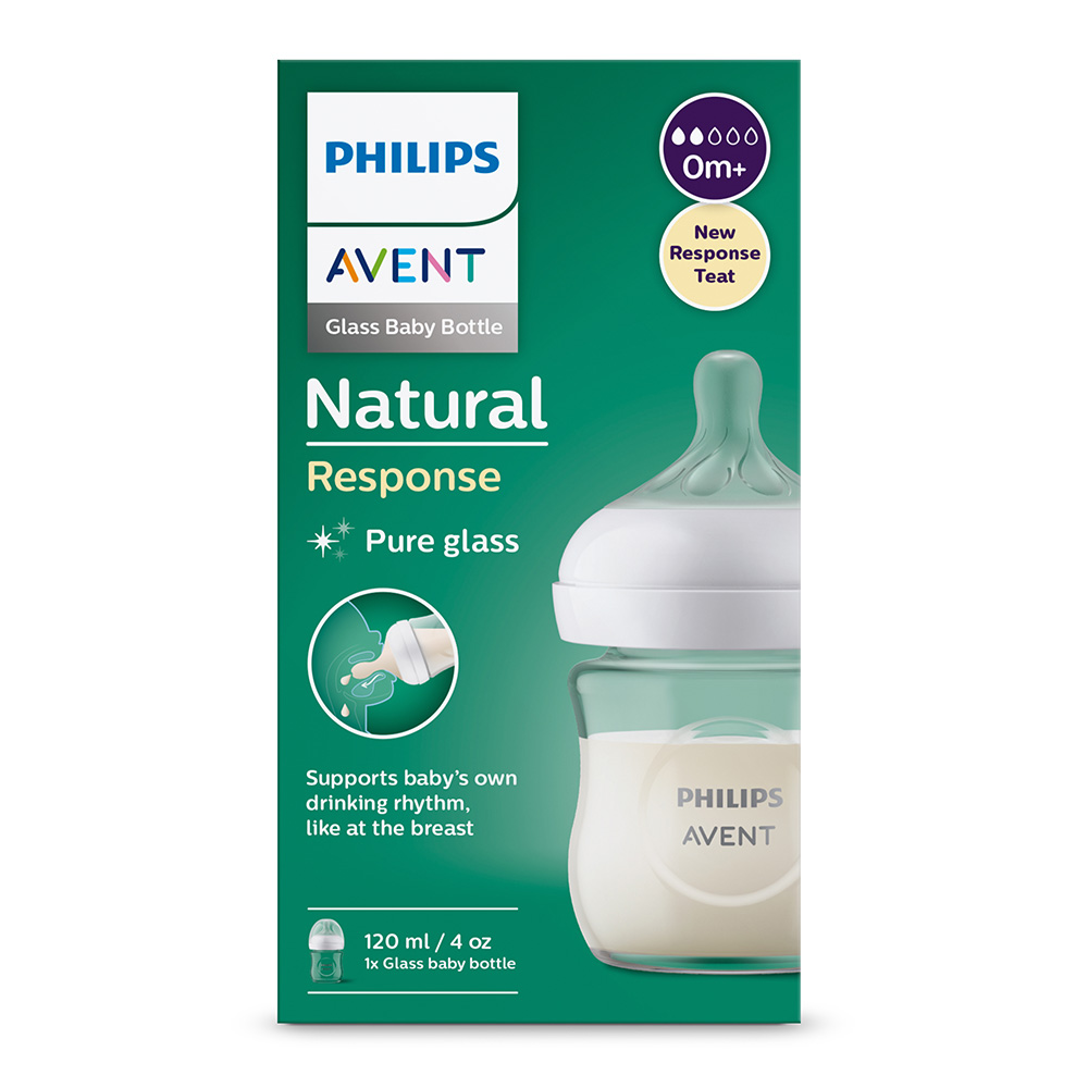 Стъклено шише Natural Response 120 мл 0м+