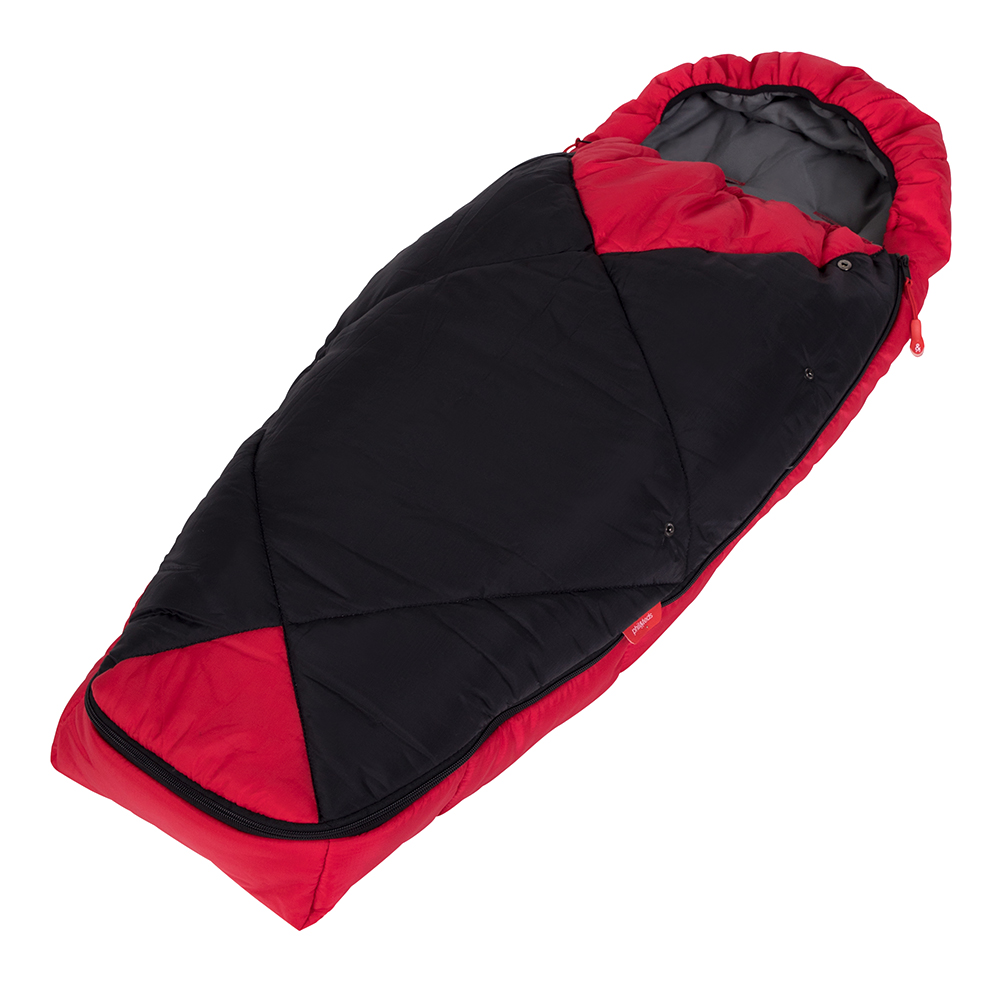 Спален чувал Snuggle & Snooze в червено и черно