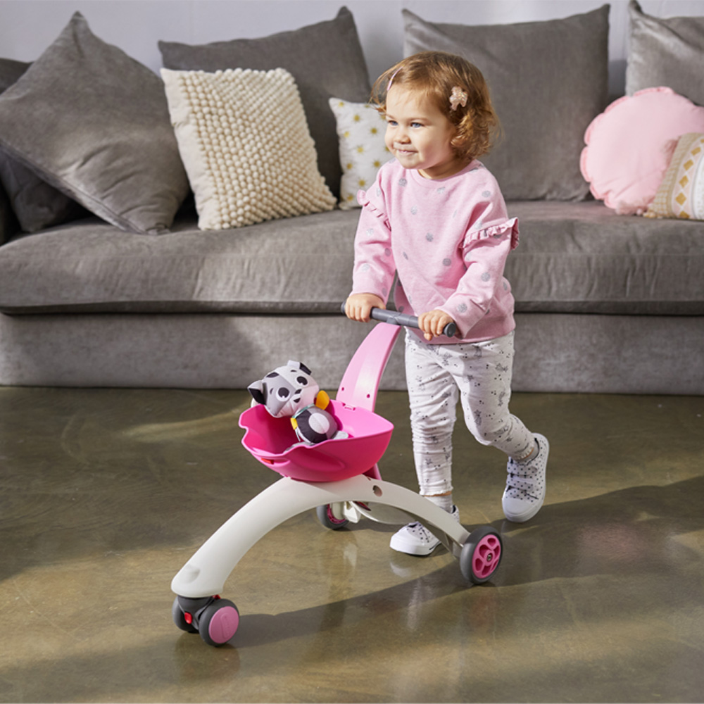 Триколка 5-in-1 Walk Behind & Ride-on розова, 6-36м