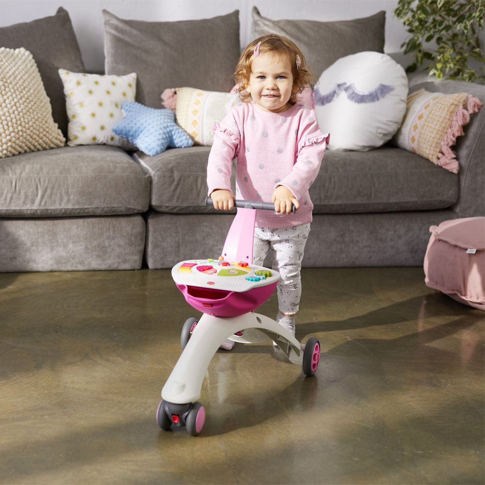 Триколка 5-in-1 Walk Behind & Ride-on розова, 6-36м