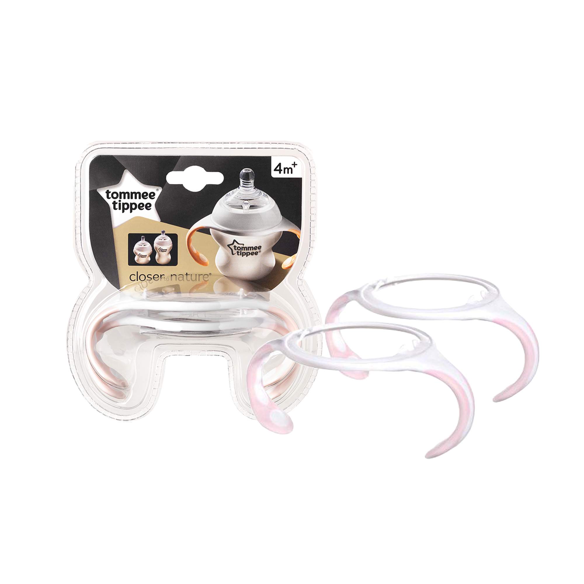 Tommee Tippee Handles for bottles and cups, 4 m+, 2 pcs/pack, Pink
