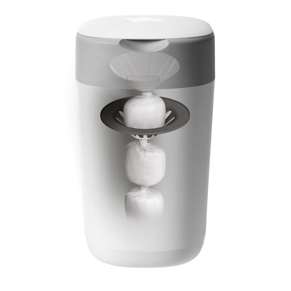 Tommee Tippee Хигиенен кош за памперси Twist&Click – БЯЛ