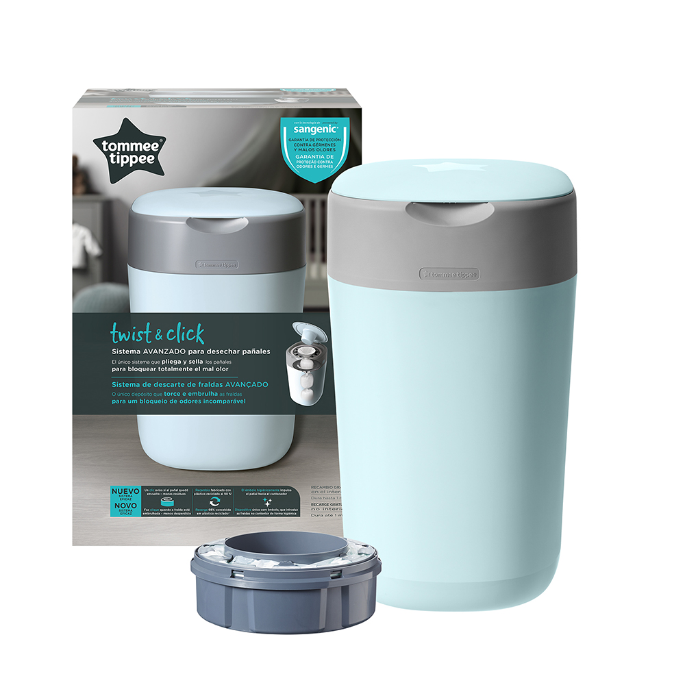Tommee Tippee Хигиенен кош за памперси Twist&Click – СИН