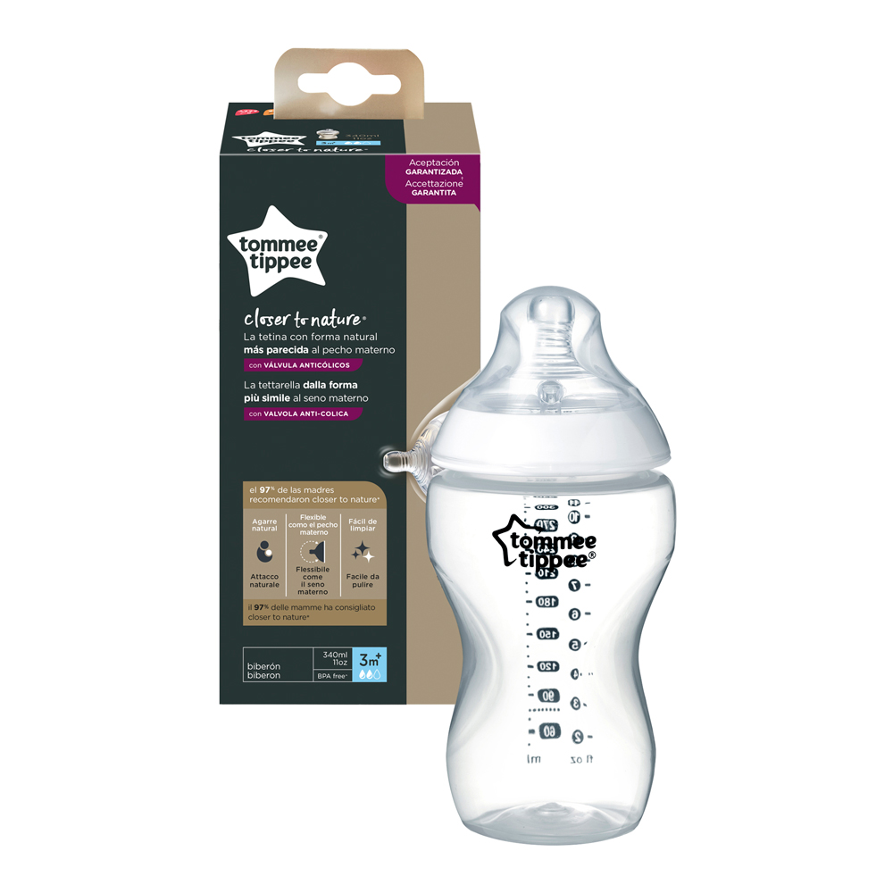 Tommee Tippee Шише за хранене Easi-Vent 3м+, 340 мл