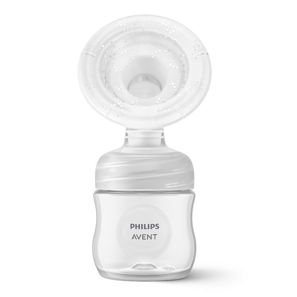Single electric pump Natural Motion Premium Philips AVENT SCF396/31 with 1 pc. polypropylene bottle 125 ml with teat Natural Response 0m+, Travel kit, 5 pcs. breast milk bags and 4 pcs. padding