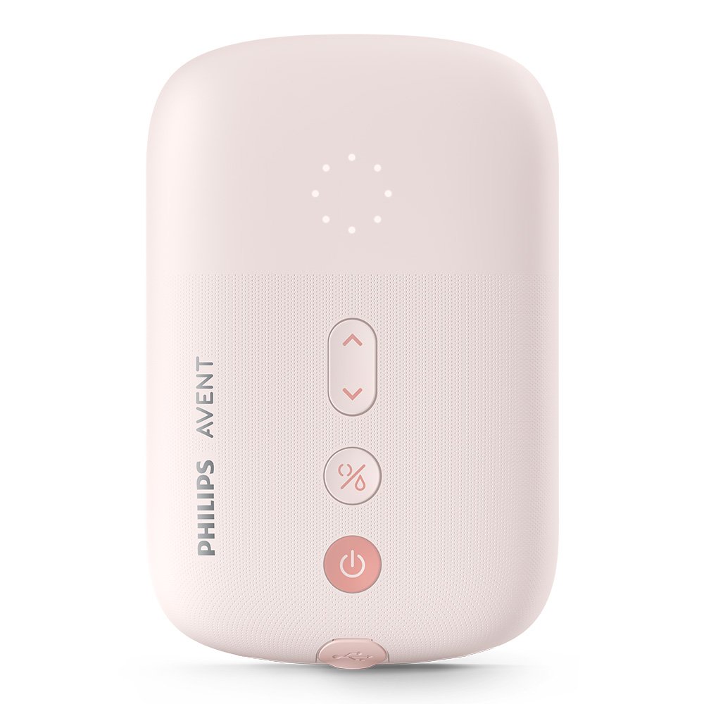 Единична електрическа помпа Natural Motion Philips AVENT SCF395/31 Advanced с 1 бр. полипропиленово шише от 125 мл с биберон Natural Response 0м+, 5 бр. торбички за кърма и 4 бр. подплънки