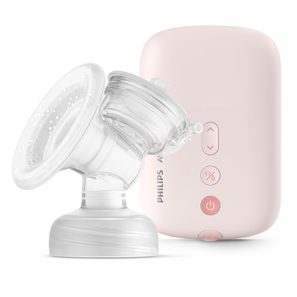 Philips AVENT SCD340/31 Electric breast pump set Natural Motion Advanced + 4 Natural Response bottles, 5 VIA containers, pacifier, pads and cleaning brush