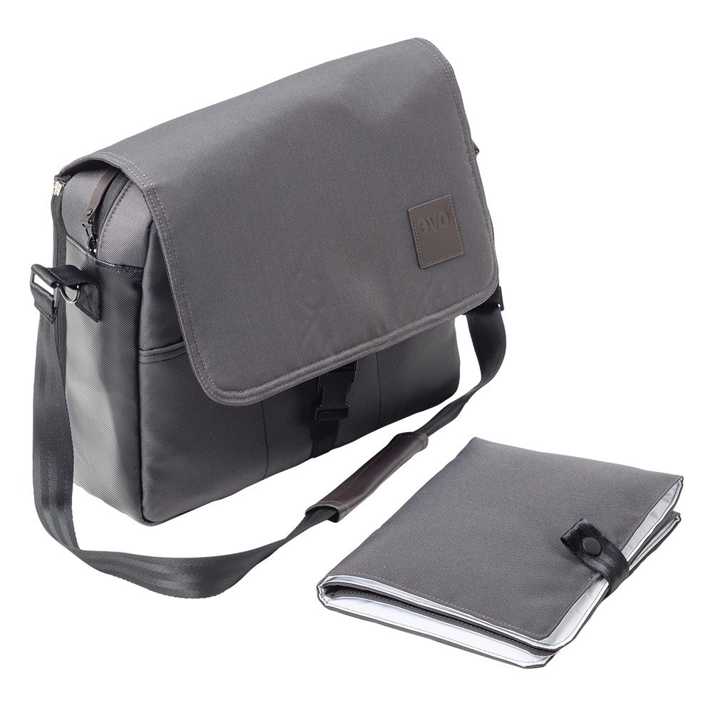 Mutsy EVO Stroller Bag in Discovery Moss, with adjustable long handle for pushchair or shoulder carry, changing pad included