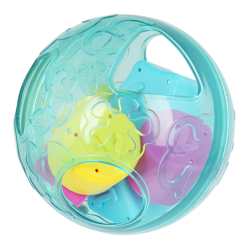 Educational toy Ball with 6 holes and 6 numbered color sorting shapes Playgro
