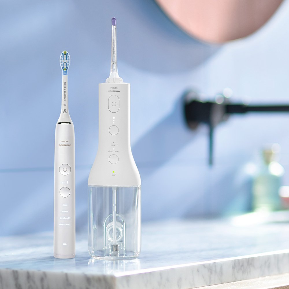 Philips Sonicare Power Flosser 3000 Interdental Water Flosser and Sonic Electric Toothbrush Diamond Clean Series 9000, Philips Sonicare HX3886/41