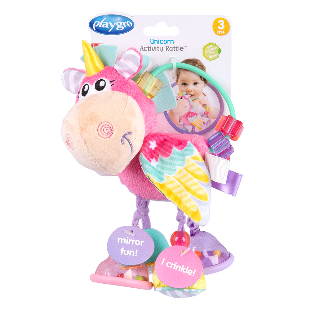 PLAYGRO Rattle Horse Hop Trop, 3m+, Pink 0183303