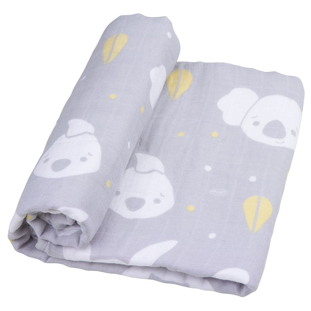 Playgro Fauna Friends 100% natural cotton baby muslin blanket for stroller, size 70 x 70 cm