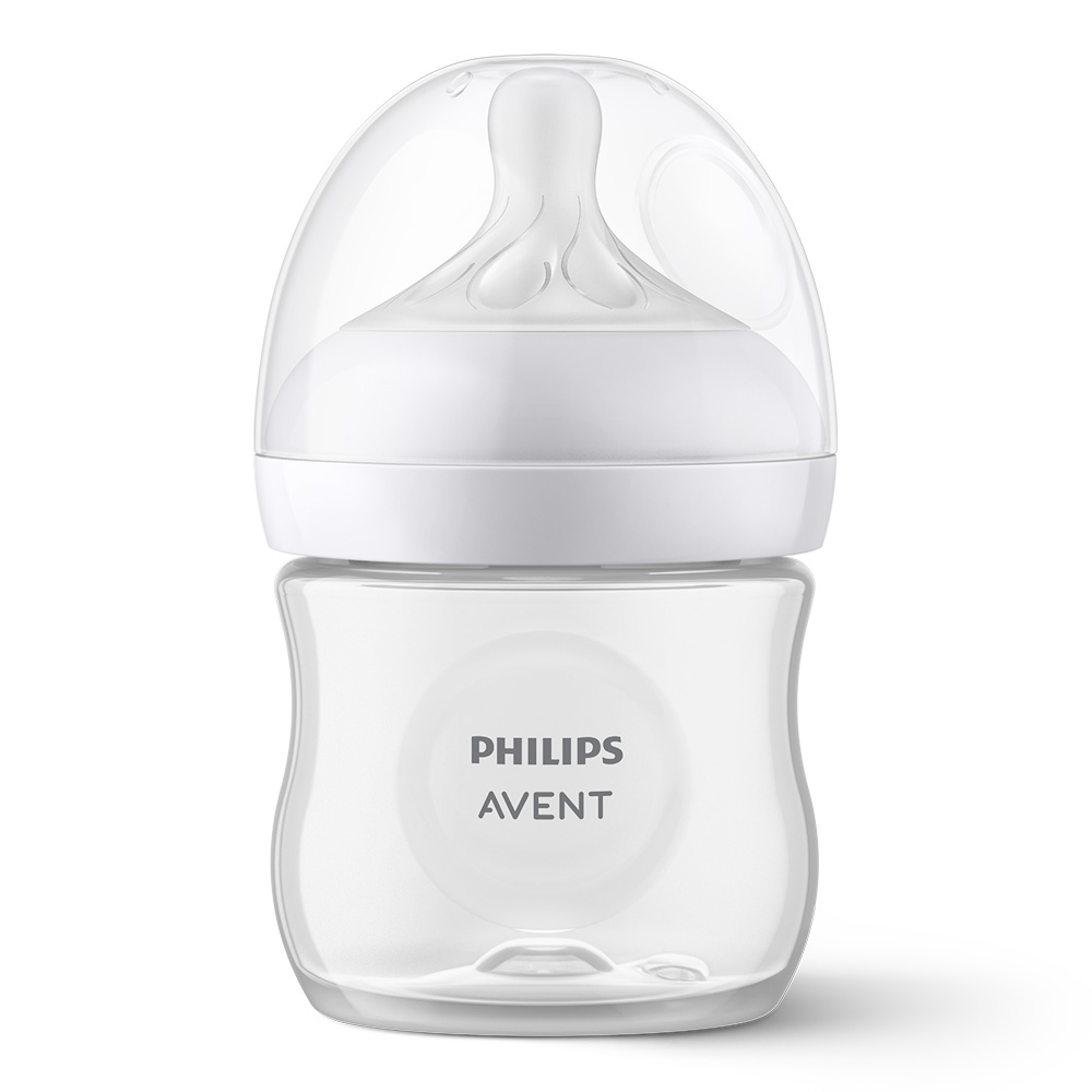 Set of Philips AVENT Essential Single Electric Breast Pump, 1 Natural Response 125 ml bottle, 5 breast milk bags and 4 pads
